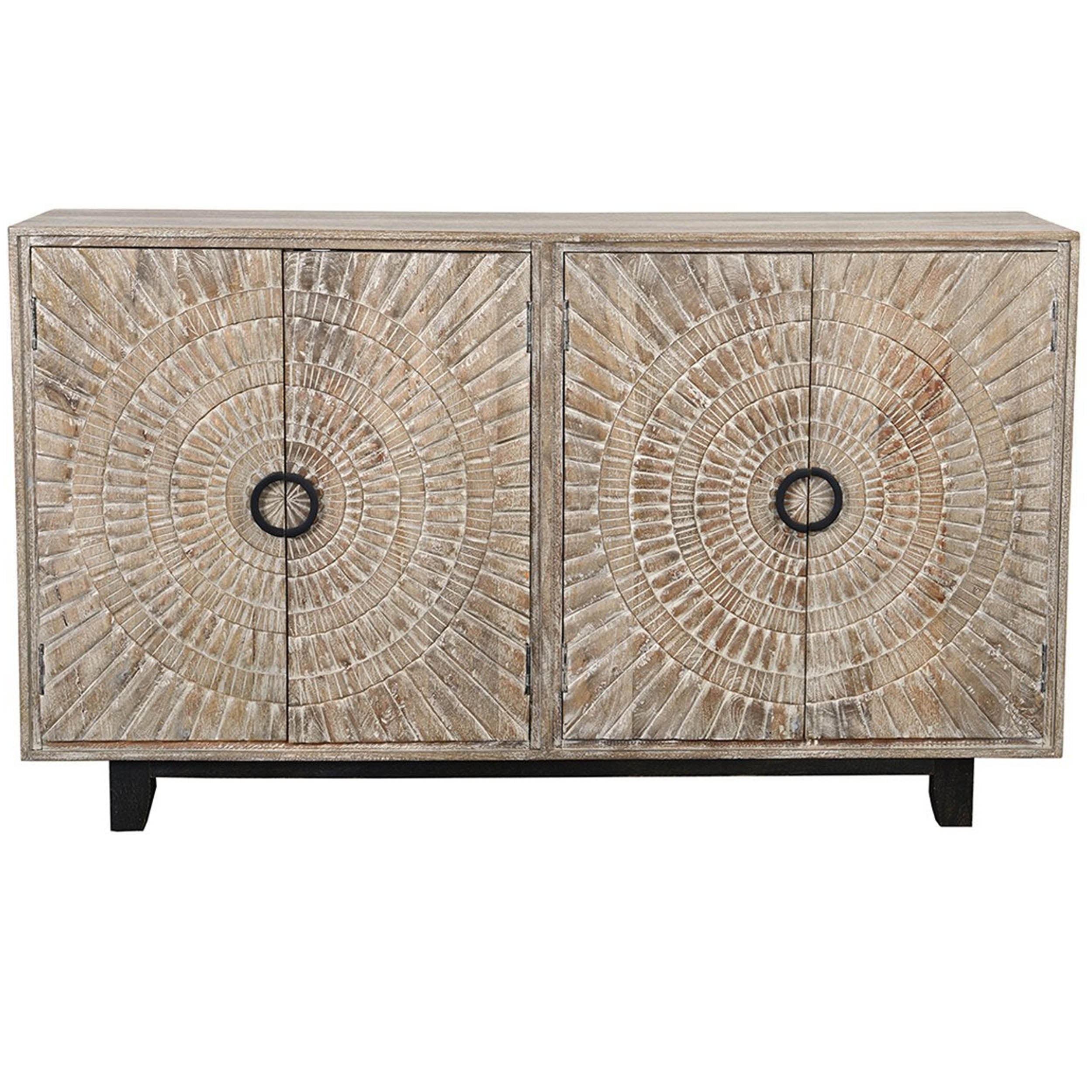 Vivienne Solid 4Dr Cabinet, Distressed Taupe