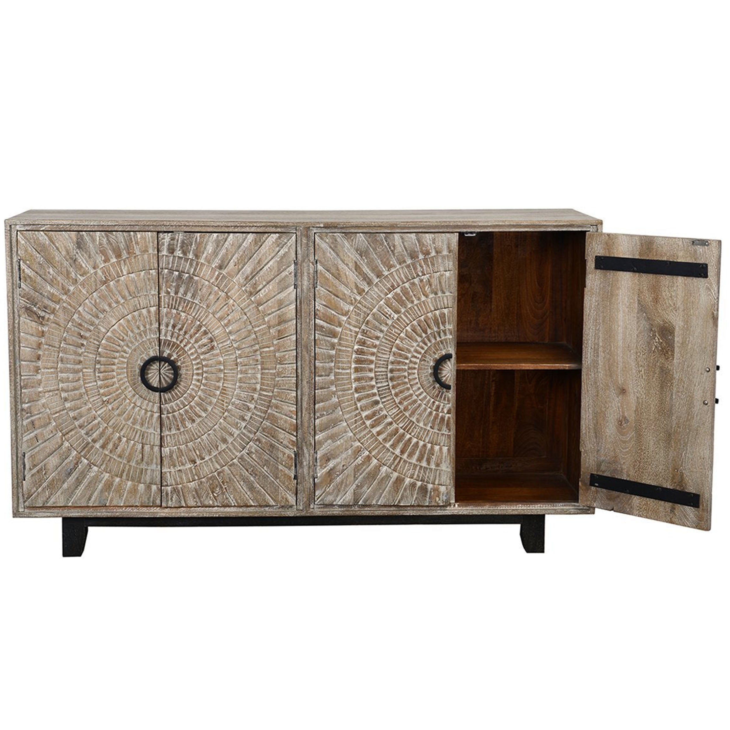 Vivienne Solid 4Dr Cabinet, Distressed Taupe