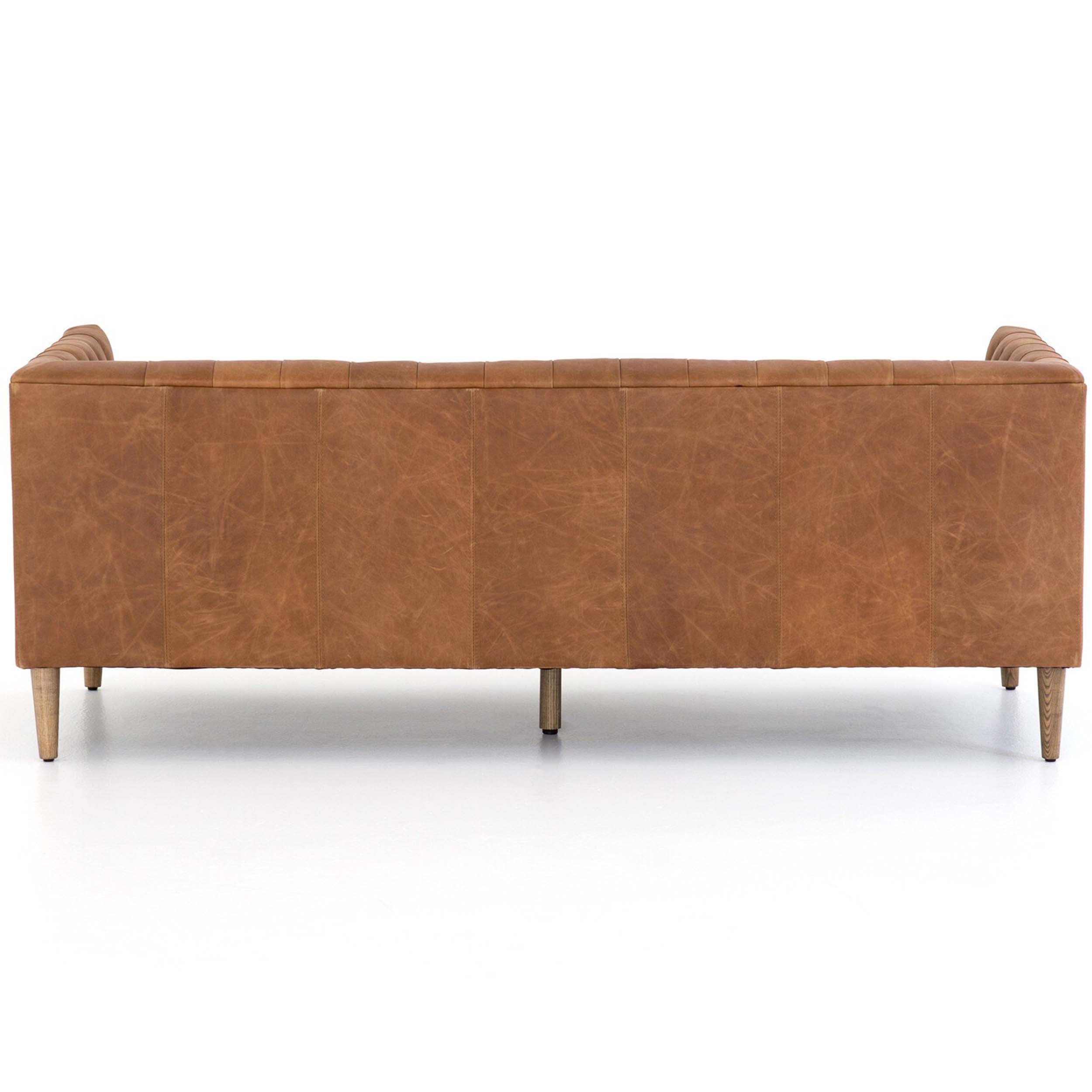 Williams Leather Sofa, Natural Washed Camel