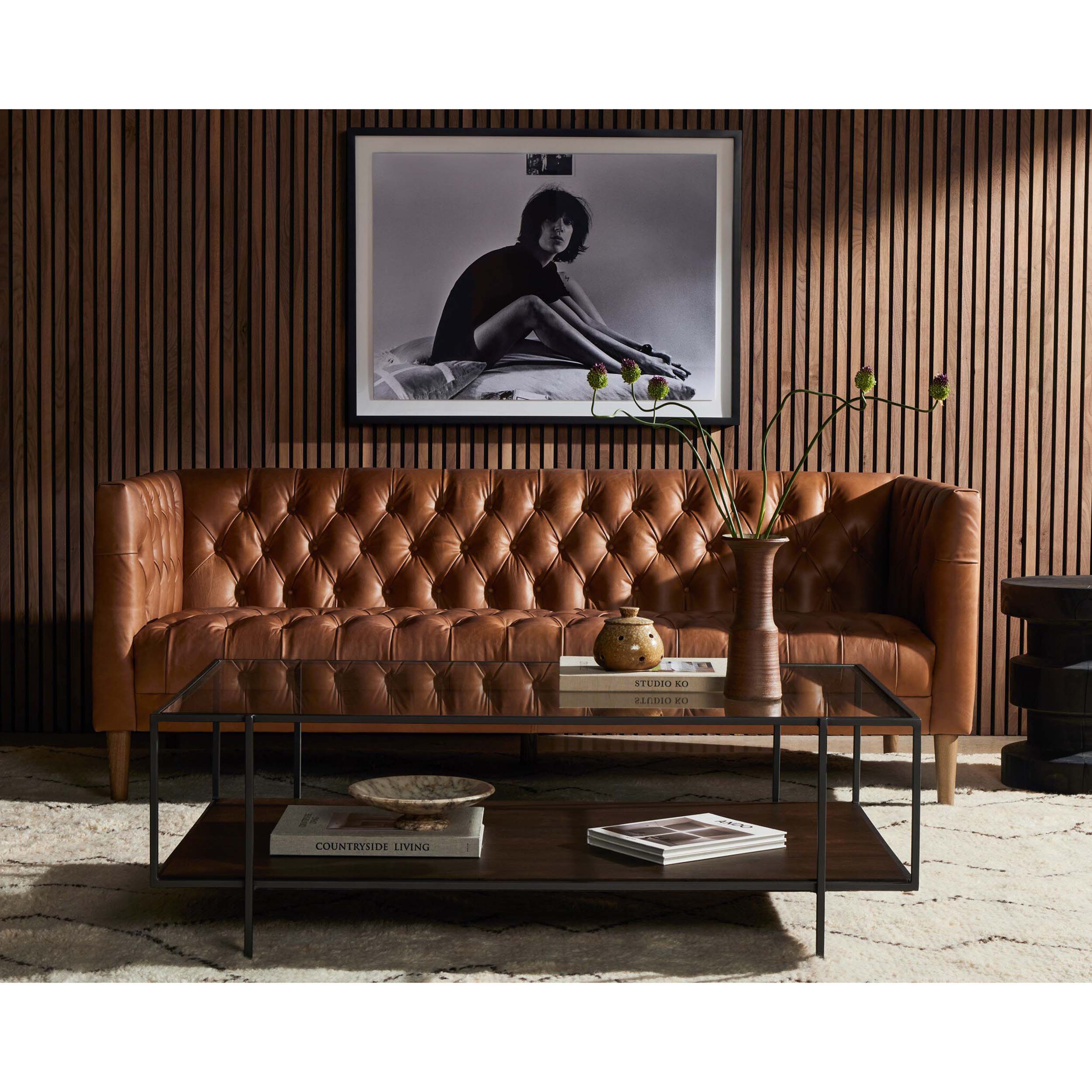 Williams Leather Sofa, Natural Washed Camel