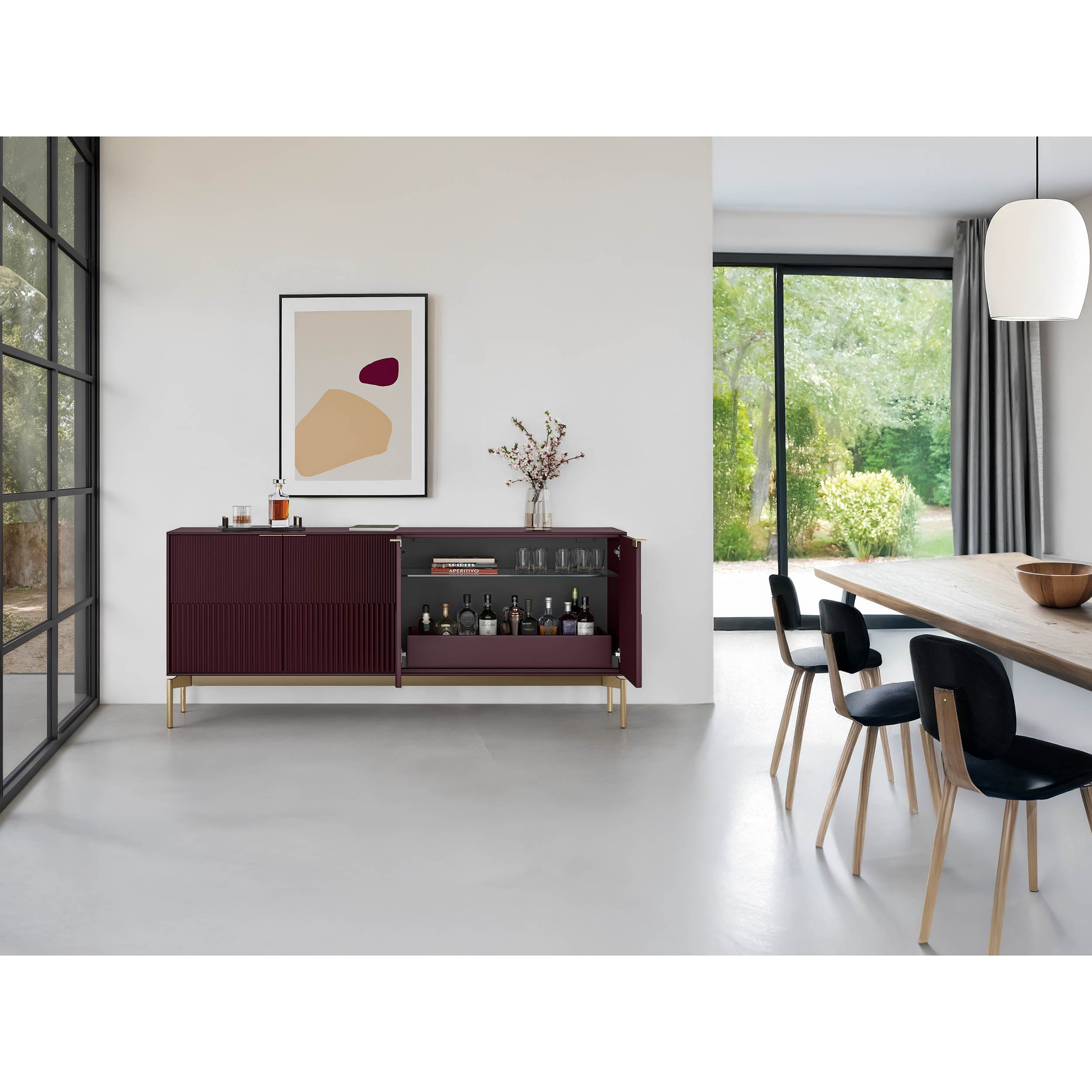 Zig 7649, Merlot/Brushed Brass