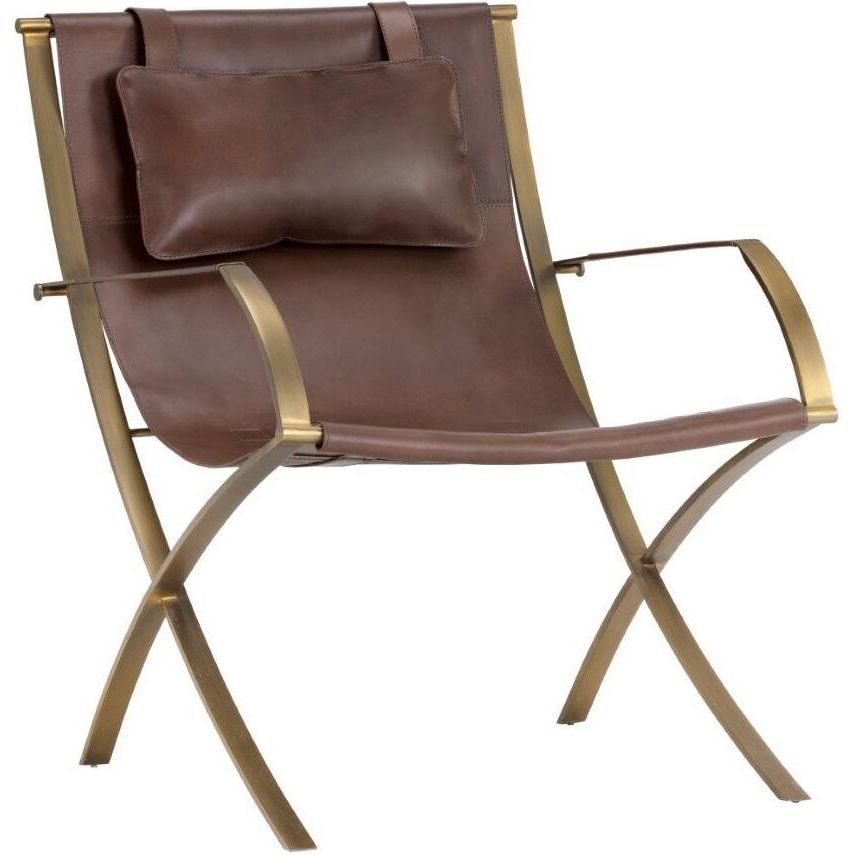 Willis Brown Leather Lounge Chair